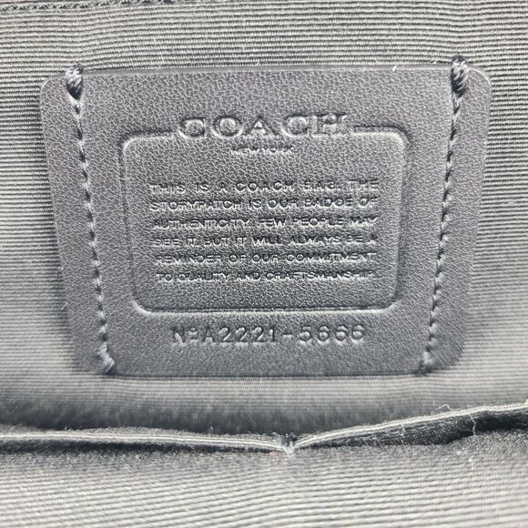 Coach Court Backpack Pebbled Leather Black Gold Black A2221-5666 Luxury Goods - Picture 8 of 15